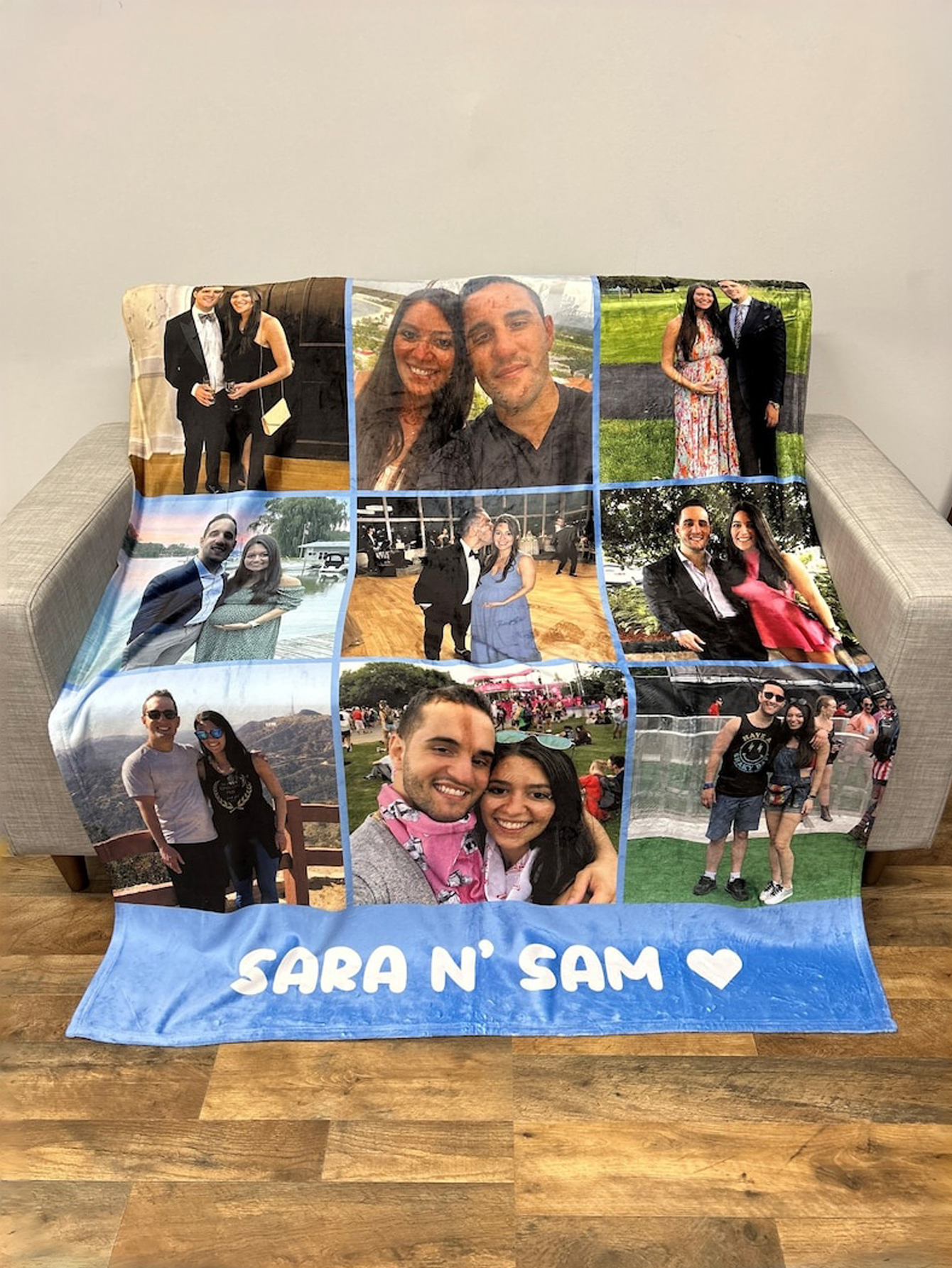 Custom Flannel Travel Photo Blanket Gift